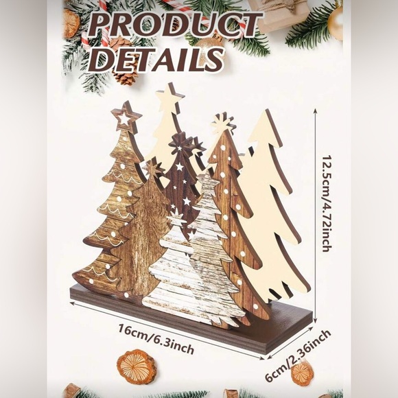NEW Wooden Christmas Tree Napkin Holder - Picture 2 of 2